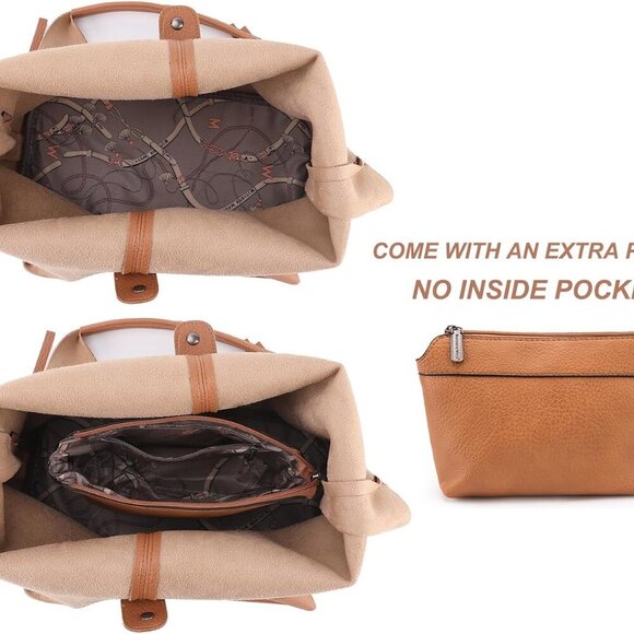 Slouchy Hobo Bags for Women Soft Designer Shoulder Purses Ladies Top Handle Hand - Picture 6 of 7